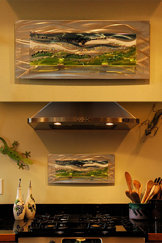 Kitchen Glass Wall Art